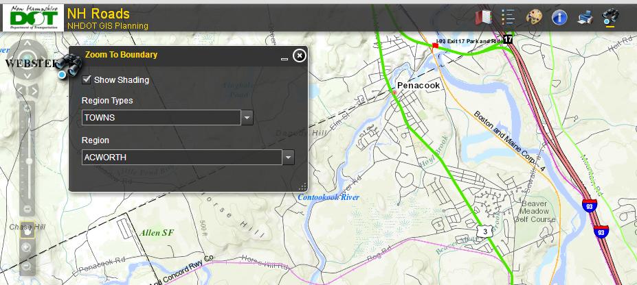NHDOT NH Road Ownership & Maintenance App.