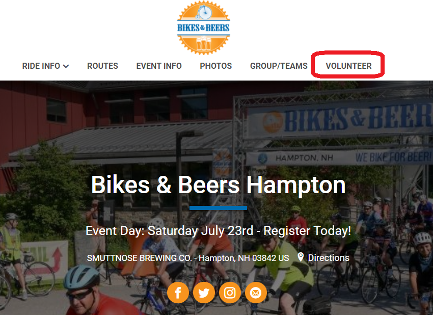 Volunteer for Bikes & Beers NH